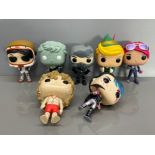 Funko pop figures including Fortnite