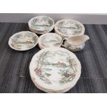 Approximately 20 pieces of queens castle alfred meakin dinnerware