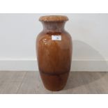 West Germany fat lava vase no 291-38, by Scheurich, 38.5cm.