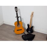 Chantry acoustic guitar together with a electric guitar by acoustic solutions with carry bag