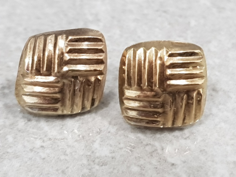 3 pairs of 9ct gold earrings, 1.9g - Bild 3 aus 3