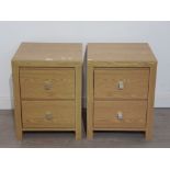 A pair of modern laminate bedside drawers 42 x 54 x 40cm.