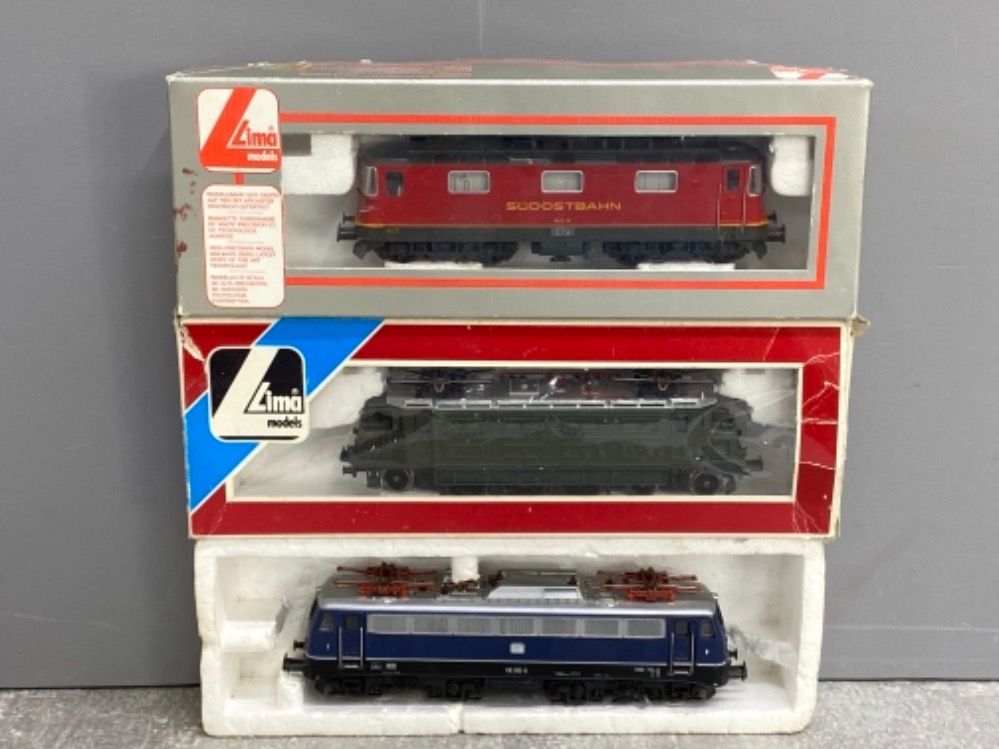 3 Lima models locomotives including Sudostbahn