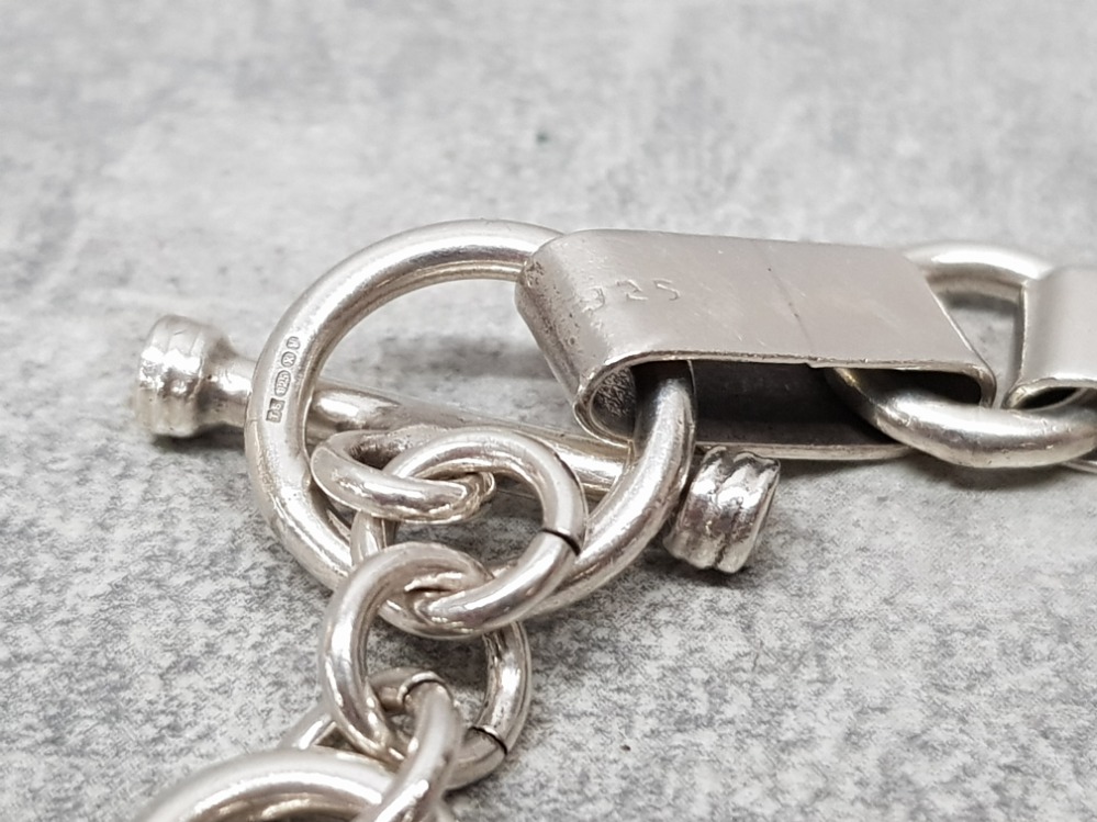 Silver bar & ring bracelet - Image 2 of 2