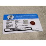 Natural hessonite garnet/cinnamon stone gemstone with certification