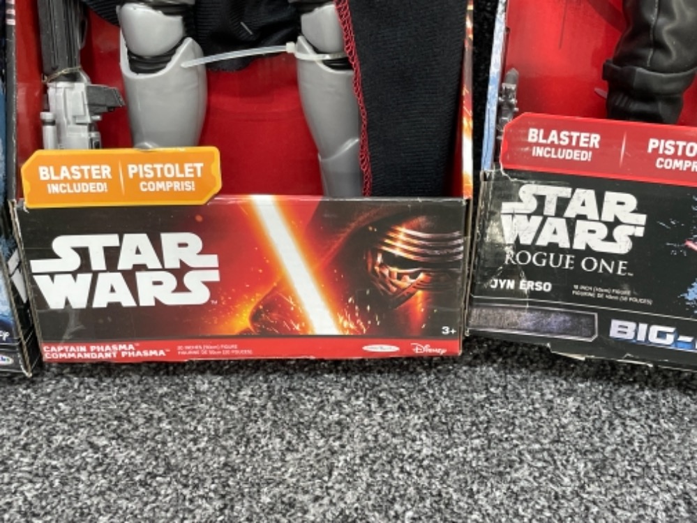 Star Wars x4 figures unopened including Rogue one Jyn Erso, Captain Phasma and more - Image 2 of 3