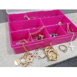Box of assorted silver and costume jewellery