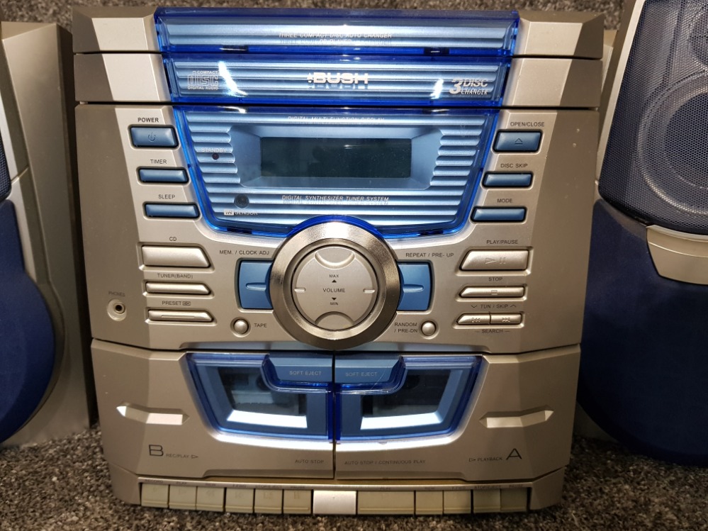 Bush CD/cassette & radio Hi-Fi system with pair of matching speakers - Image 2 of 3