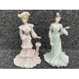 Coalport Belle EPoque limited edition figures Lady Alice No 1346 and Clementine No 1410