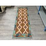 Chobi Kilim Runner. 203 cm x 62cms