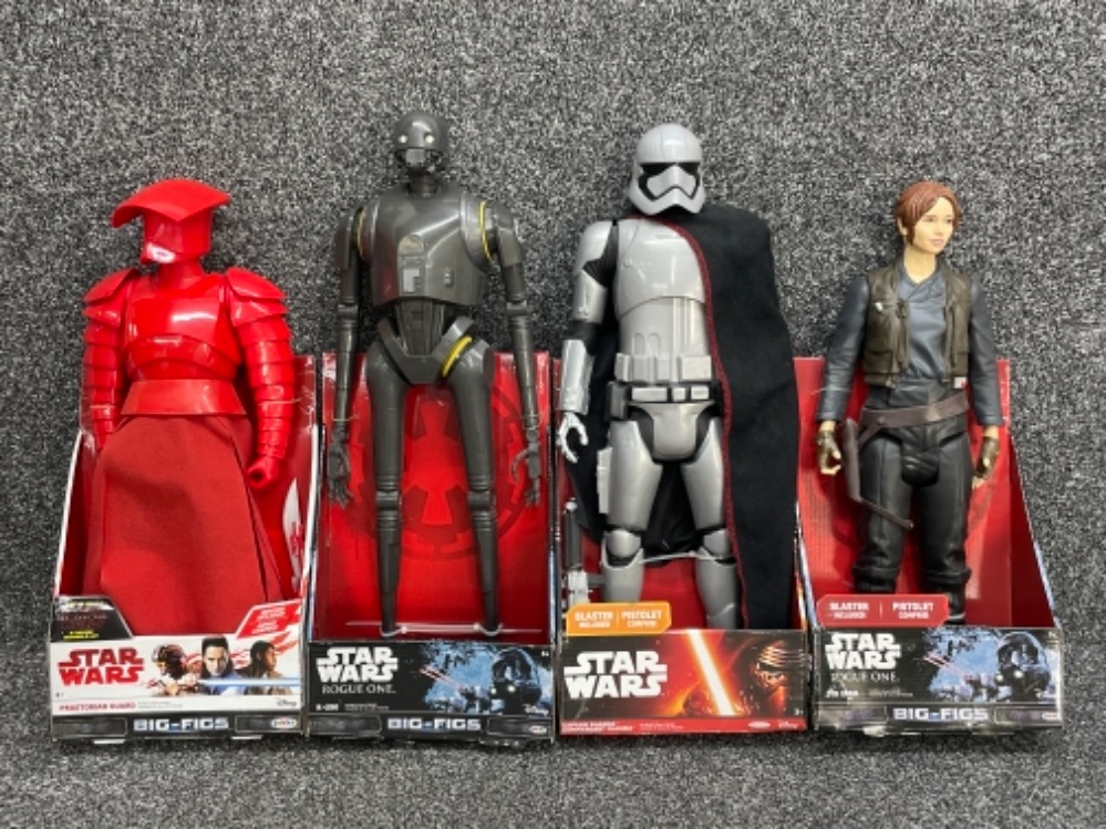 Star Wars x4 figures unopened including Rogue one Jyn Erso, Captain Phasma and more