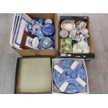 Miscellaneous ceramics to include wedgwood blue jasperware, maling, royal Worcester etc.