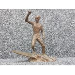 Bronze figure of a surfer unsigned but from bonhams 2020 September sporting and wild life auction