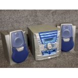 Bush CD/cassette & radio Hi-Fi system with pair of matching speakers
