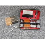 Gentlemans travel shaving kit and Burman hair clipper in original box