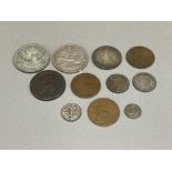Mixed Coins including Silver crown 1937