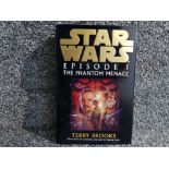 Star Wars Phantom Menace book signed by Liam Neeson.
