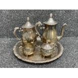 Silver plated tea and coffee service