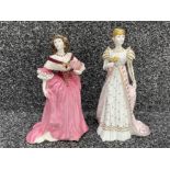 Coalport Femmes Fatales limited edition figures Lady Castlemaine No 755 and Empress Josephine No 85