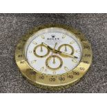 Wall clock in the style of Rolex Daytona. Good condition 34cms