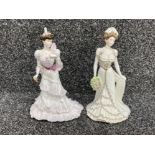 Coalport Golden Age limited edition Eugenie No 4675 and Charlotte No 640