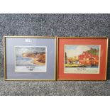 Two reproduction Whitby travel posters 21 x 26cm.