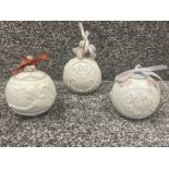 Lladro x3 Baubles including 2001
