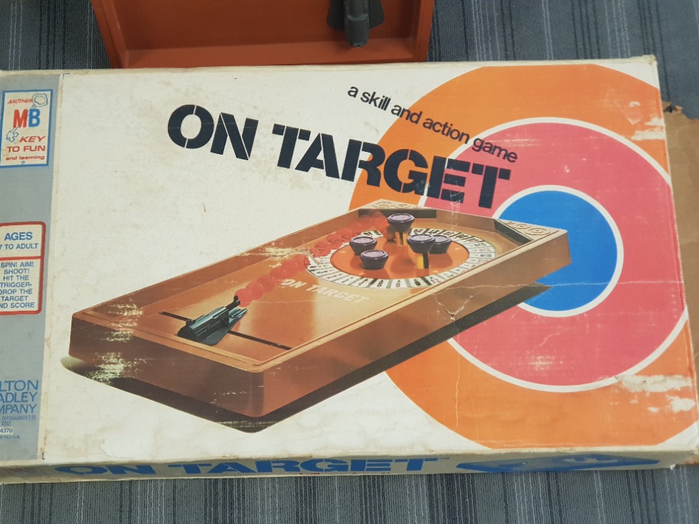 Boxed vintage game On target by the Milton Bradley Company, in original box with ball and - Image 3 of 3