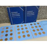 3 Great Britain Half pennies collections housed in original albums