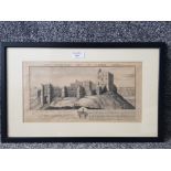 An 18th century engraving "The South-East View of Norham Castle by S & N Buck, dated 1728, 20 x