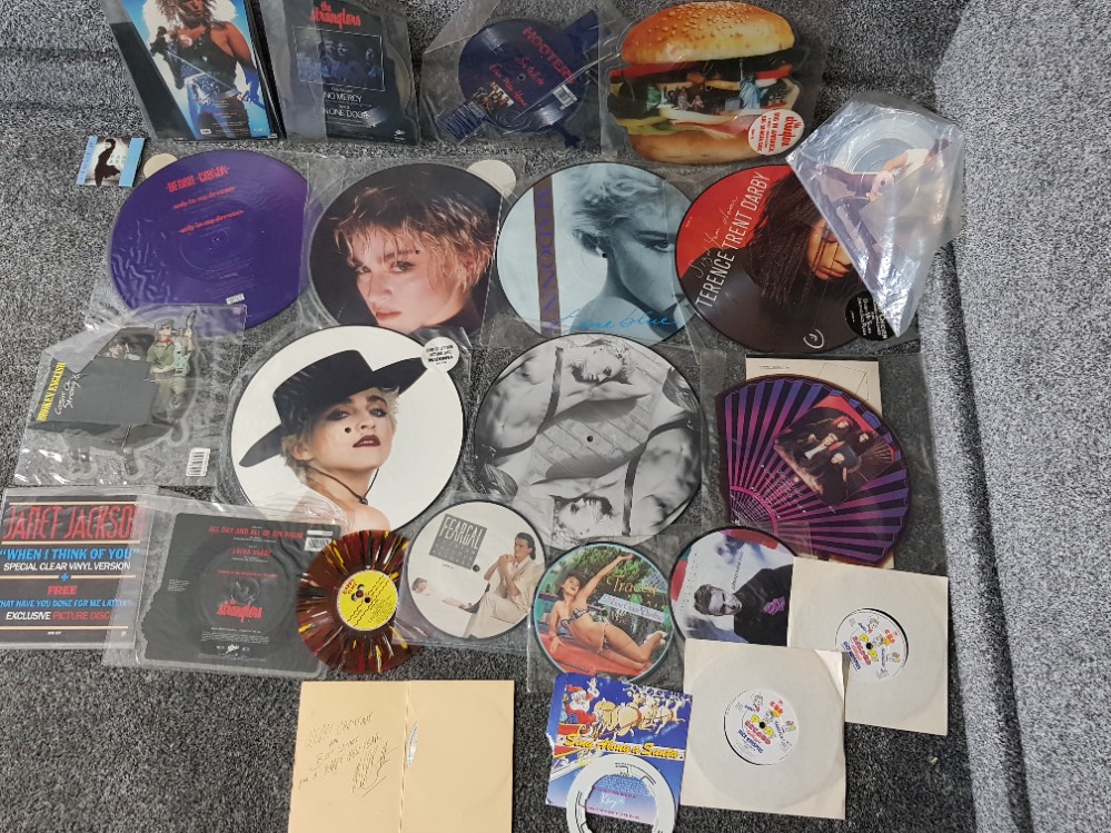 Quantity of LP records some Limited edition to include Madonna and signed CD by Michael Bolton