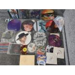 Quantity of LP records some Limited edition to include Madonna and signed CD by Michael Bolton