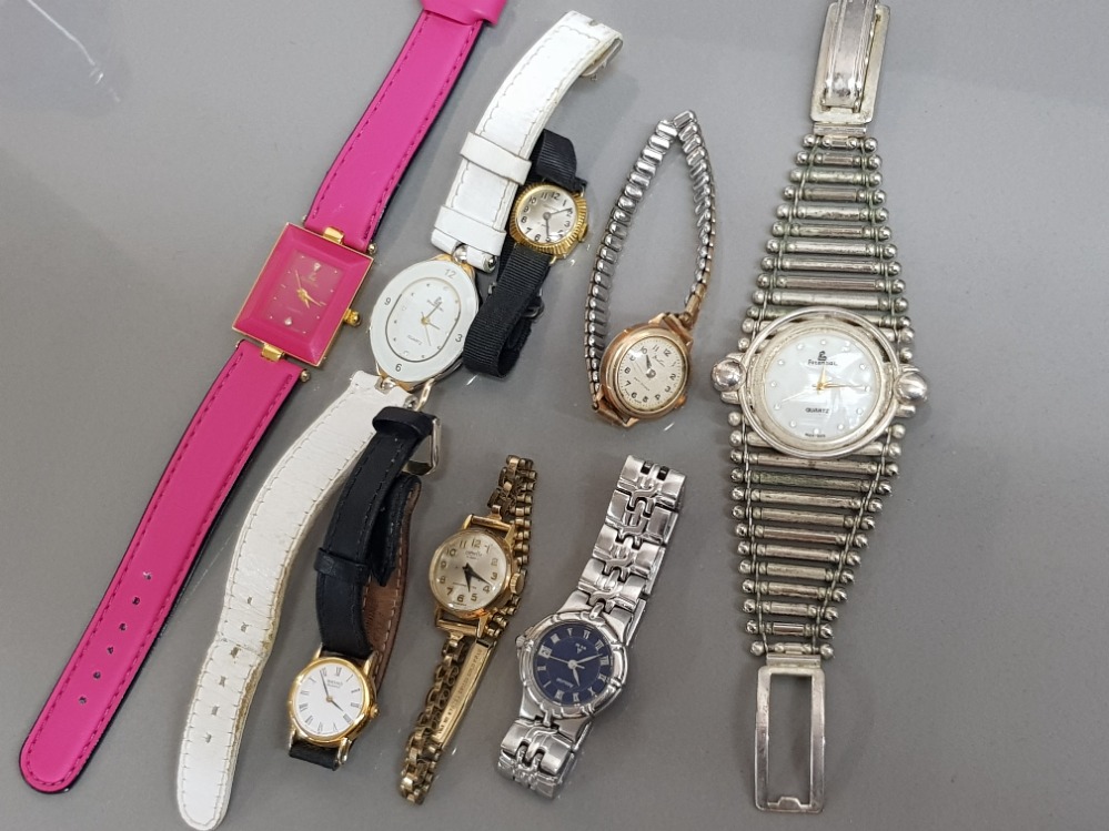 Eight ladies wristwatches including Seiko and Accurist
