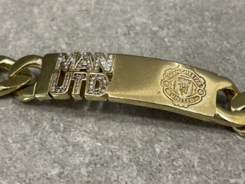 Gold plate on Silver 925 Manchester United I.D Bracelet - Bild 2 aus 3