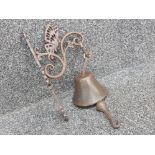 Cast metal outdoor butterfly bell