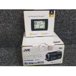 JVC Everio G series camcorder together with Navman F35 Sat-Nav system