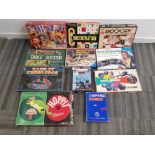 11 boxed vintage boardgames including the willow game and Hoppit