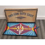 Vintage Tin two gun roto shot game by Gotham with original box