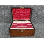 Vintage Walnut jewellery box with original insert