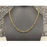 9ct gold ornate chain. 15.6g