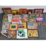 21 boxed vintage boardgames including Compendium of games, electric wizard, driving test etc