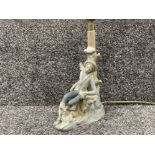 Lladro Lamp of Shepherd and dog