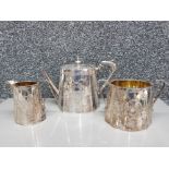 Superb Victorian silver plated Britannia metal tea service all with blank cartouches.