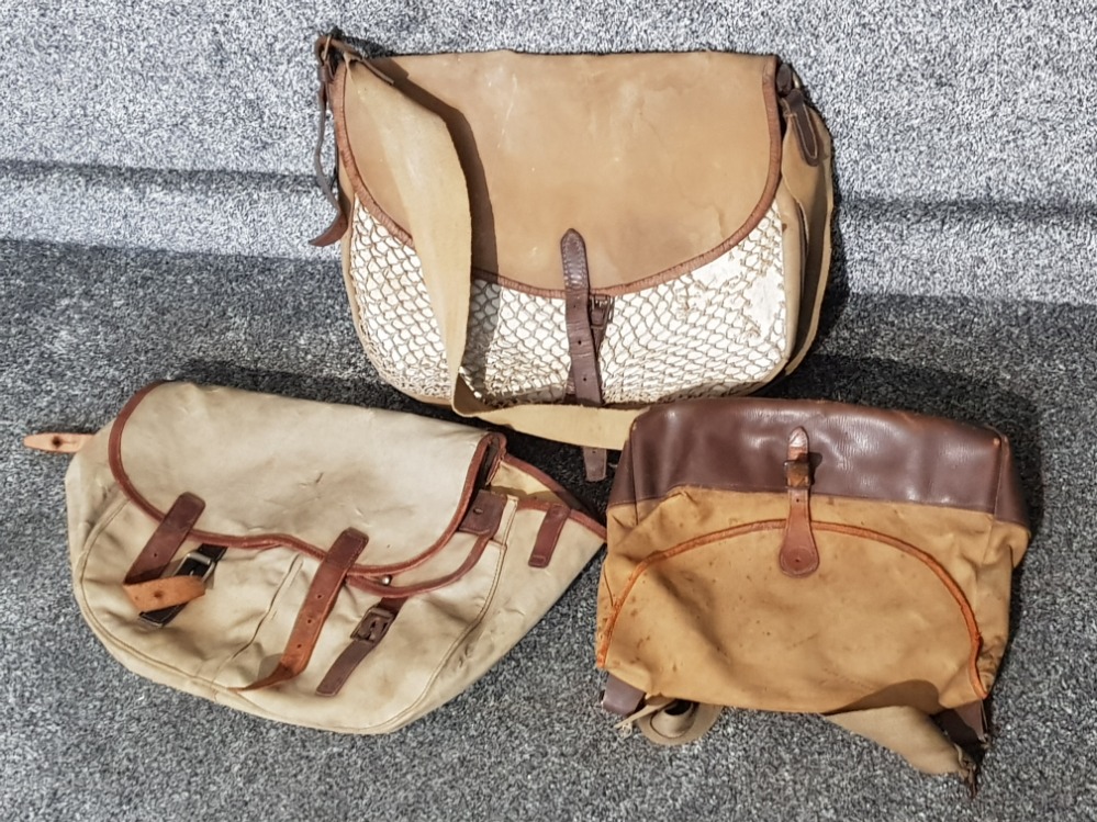3 vintage fishing tackle bags