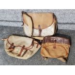 3 vintage fishing tackle bags