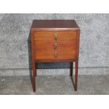 3 drawer mahogany music cabinet 48 x 38cm/75cm