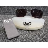 Genuine D&G Dolce & Gabbana sunglasses with original case and booklet