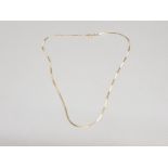 9ct yellow gold flat link necklet 1.1g