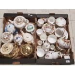 Victorian and later tea ware to include tea pots, part tea set by Old Royal Bone China, Crown