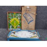 Boxed vintage tin Gotham ice hockey game with players together with Action Baseball